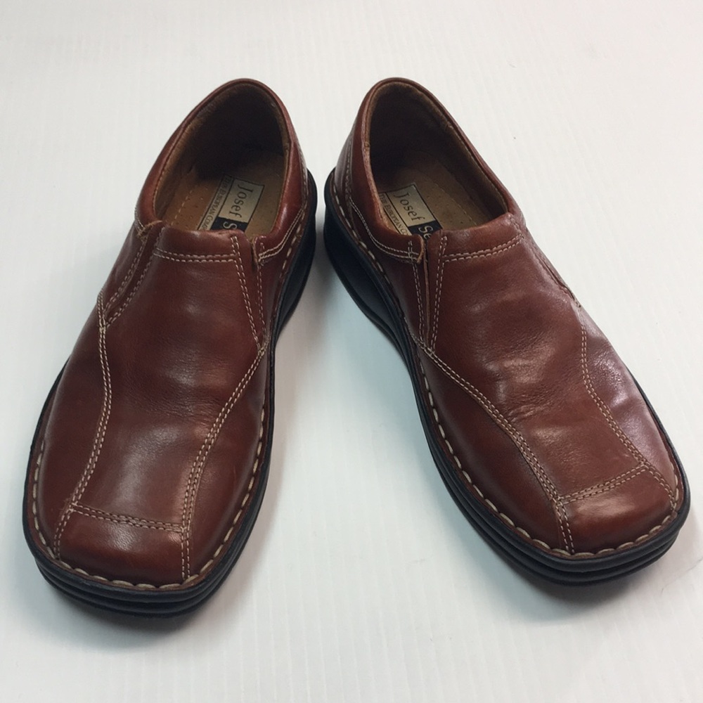 Josef Seibel Women’s Brown Leather Slip On Comport Shoes. Sz 36